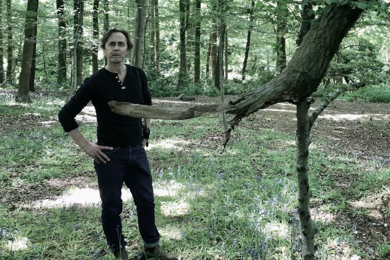 Image of Alec Finlay in Pollok Country Park by Lucy Richards